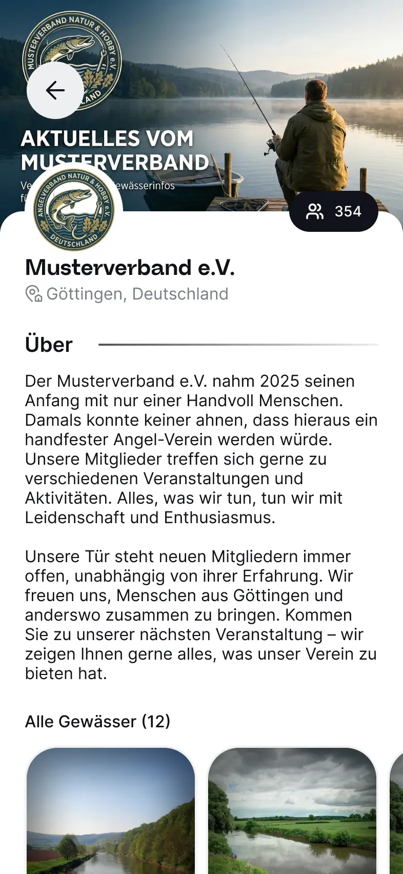 JetztAngeln App Showcase JetztAngeln App-Ansicht 3 - Digitale Vereinsverwaltung