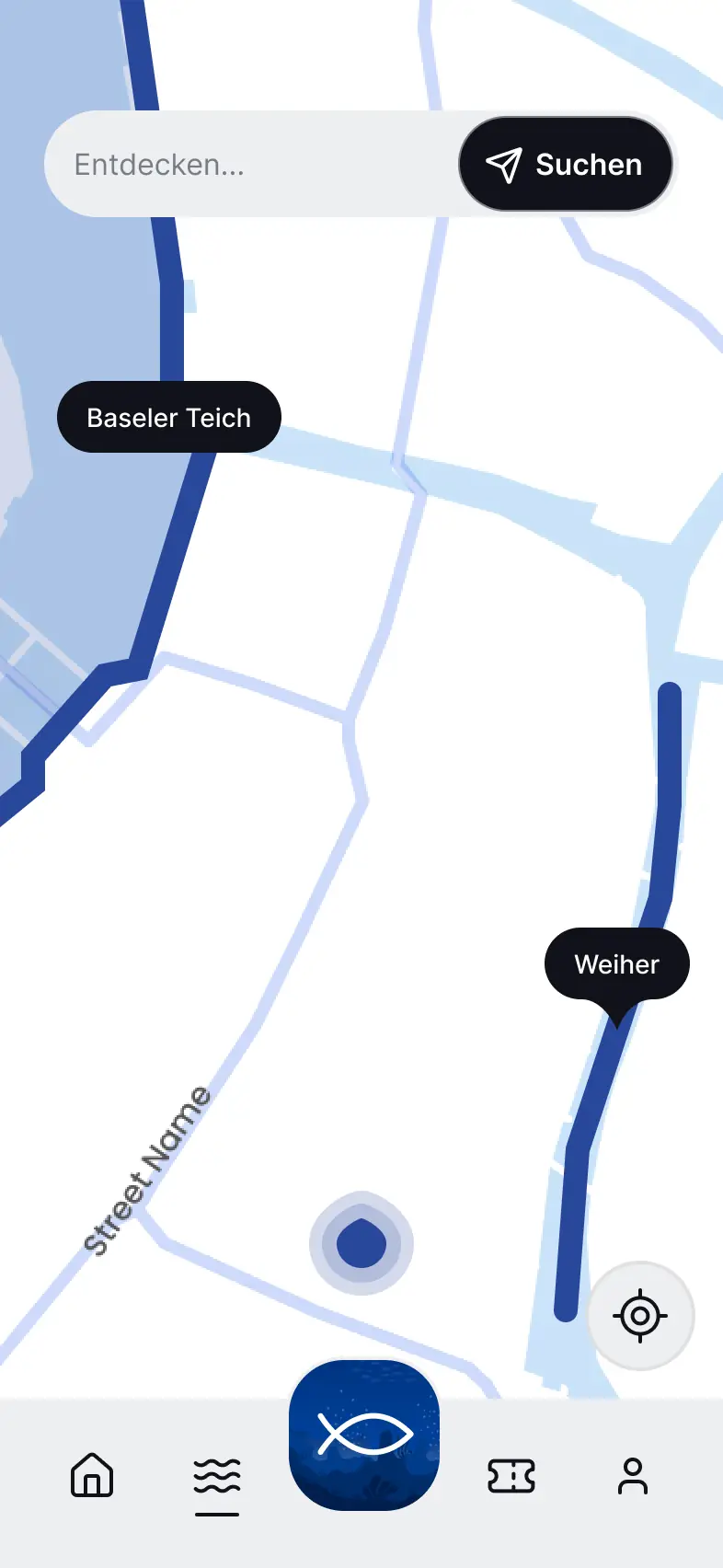 JetztAngeln App Showcase JetztAngeln App-Ansicht 1 - Digitale Vereinsverwaltung